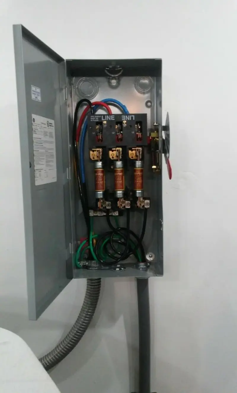Three-phase disconnect switch installed for Electrical Wiring & Rewiring in Mountain Lakes