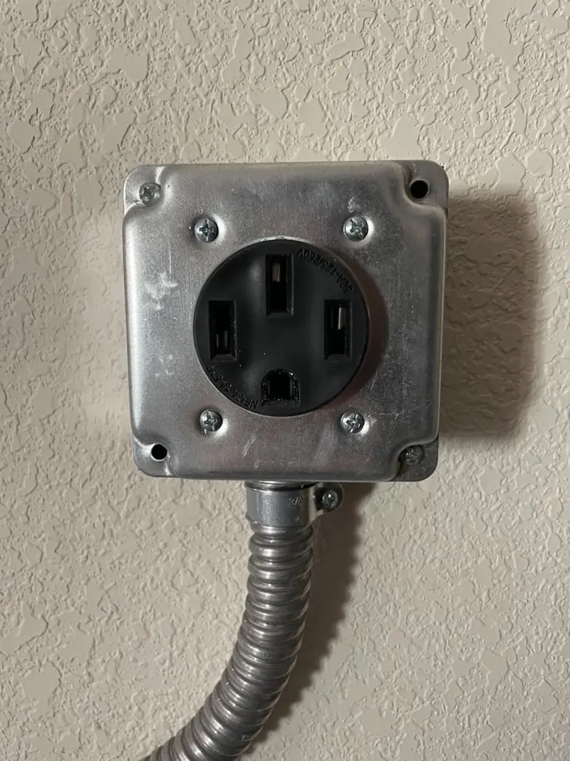 NEMA 14-50 outlet installed for Smart Home Electrical in Mountain Lakes